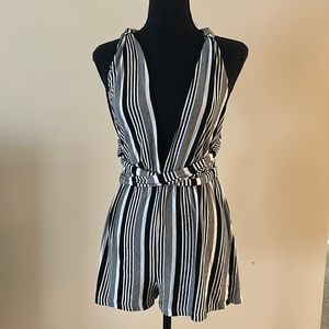 Black and white romper